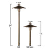 Lumen Logic™ LogiPath G2 12V Brass Path Light (Bronze) with 3W 2700K G4 LED Bulb - Lumen Logic