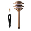Lumen Logic™ LogiPath II 12V Brass Pagoda Path Light (Bronze) with 3W 2700K G4 LED Bulb - Lumen Logic
