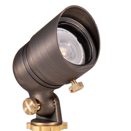 12V Brass Mini Outdoor Spotlight (Bronze) - Lumen Logic™
